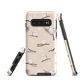 Stylish Snow Bird Samsung® Tough Case featuring impact-resistant design, perfect for protecting your Galaxy S10.