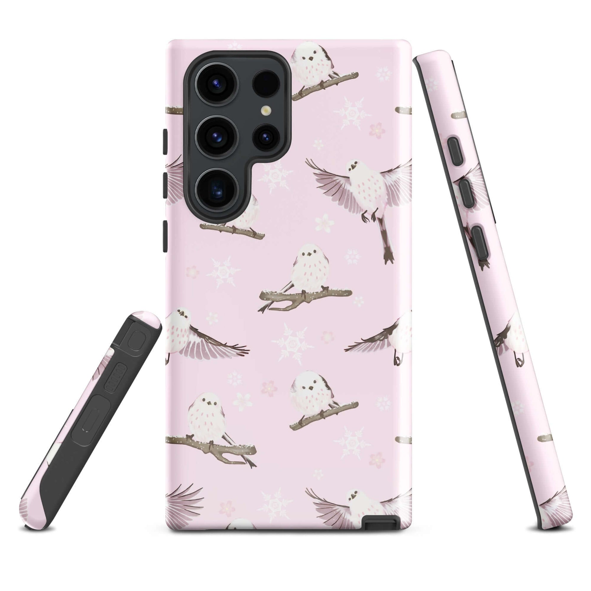 Snow Bird Samsung® Tough Case features a charming bird design, offering durability and style for your phone.