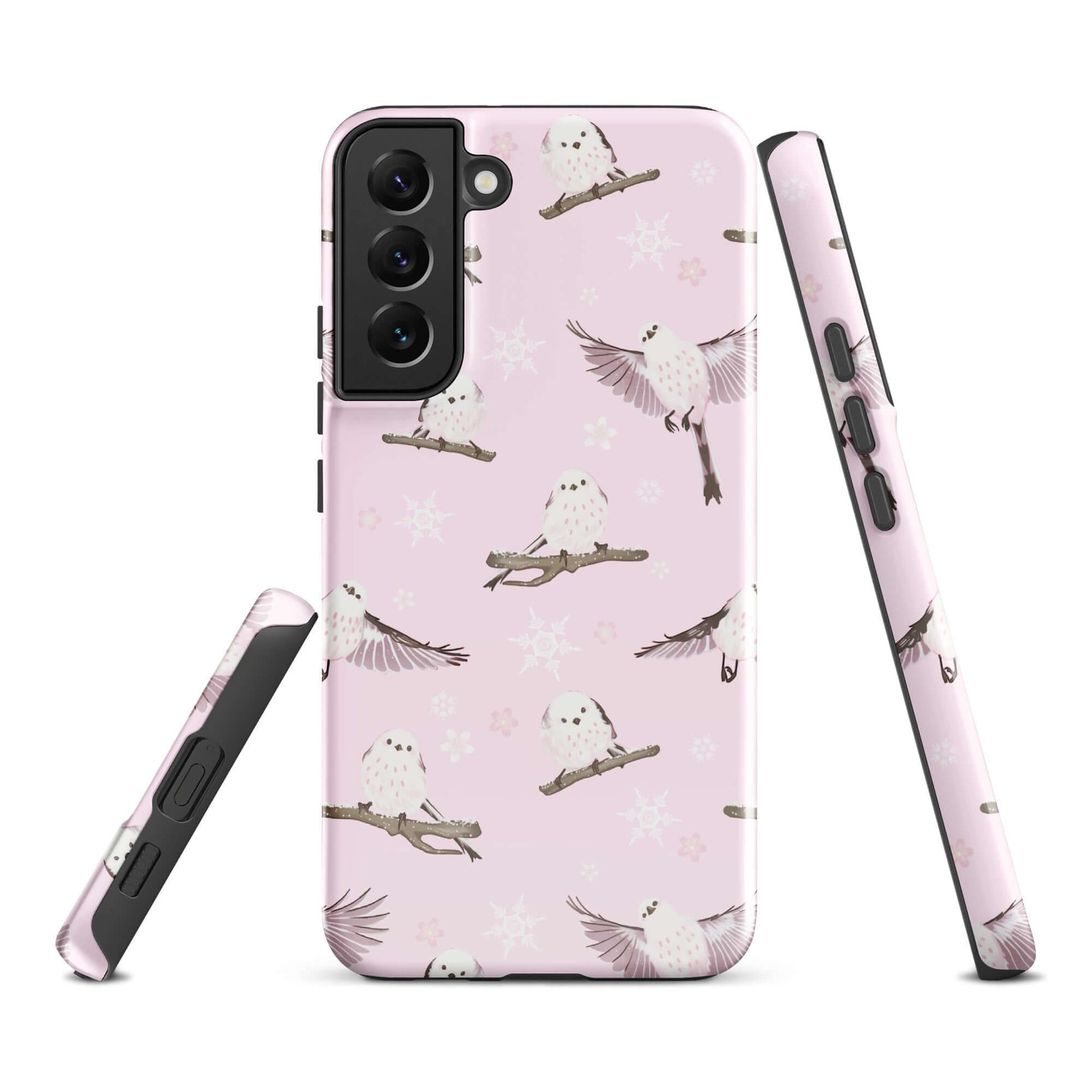 Snow Bird Samsung® Tough Case features a charming design, offering impact resistance and stylish protection for your phone.