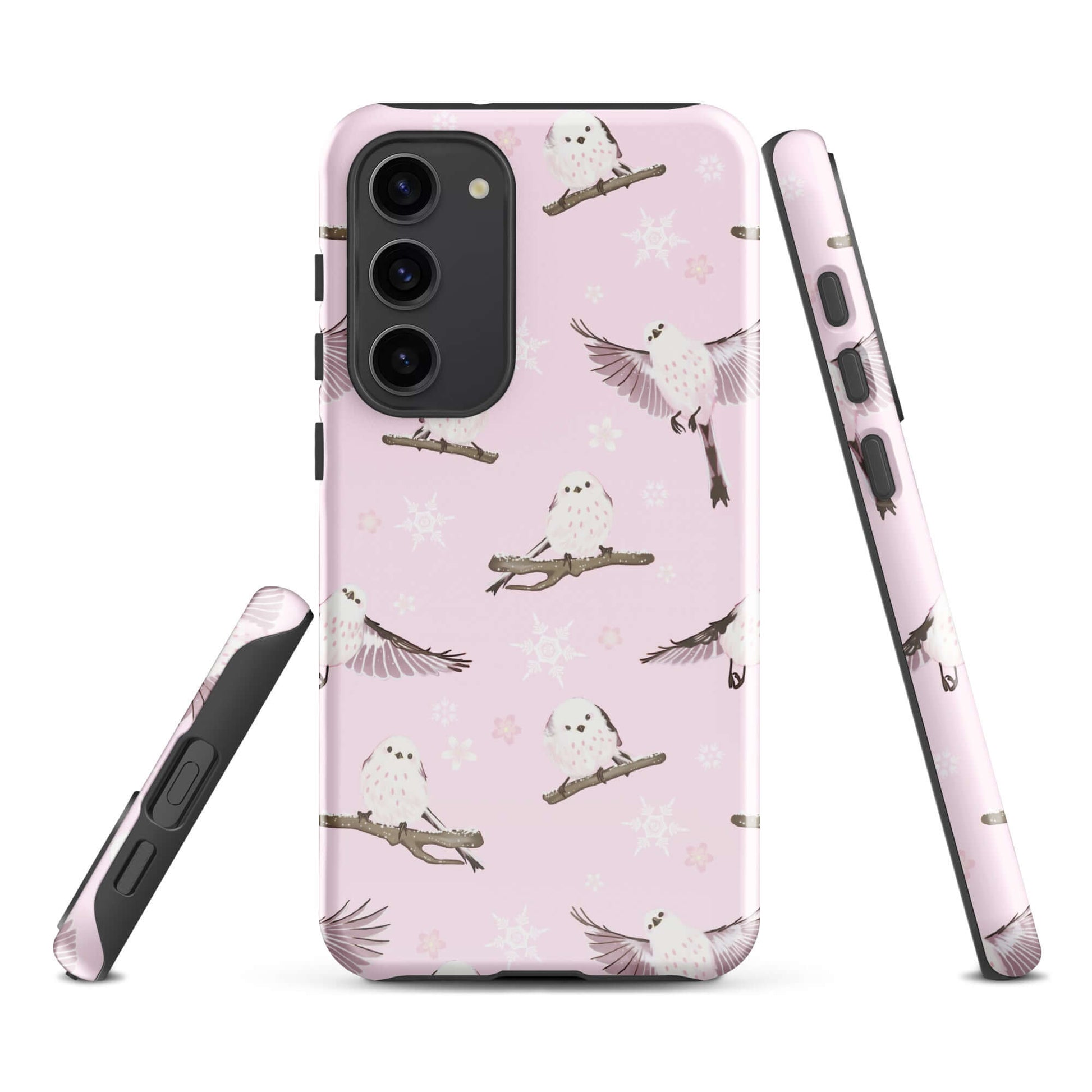 Stylish Snow Bird Samsung® Tough Case featuring impact-resistant design and adorable bird patterns for ultimate protection.