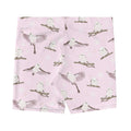 Soft and stylish Snow Bird Shorts feature a cute bird print, perfect for running or lounging at Koibito Clothing.
