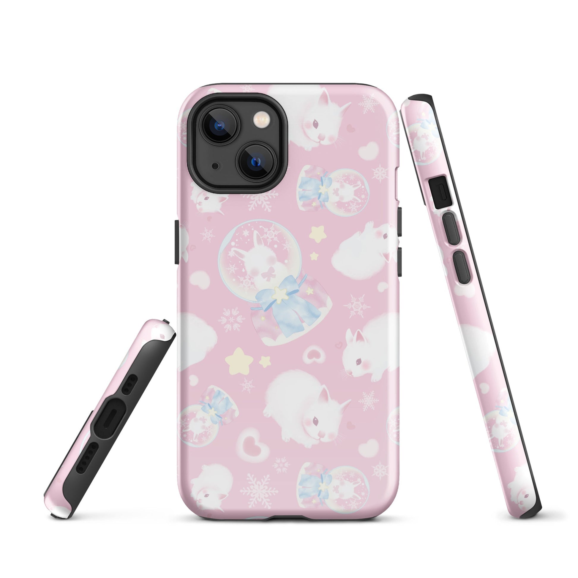 Stylish Snow Bunny iPhone® Tough Case featuring a cute bunny design, providing durable protection for your phone.