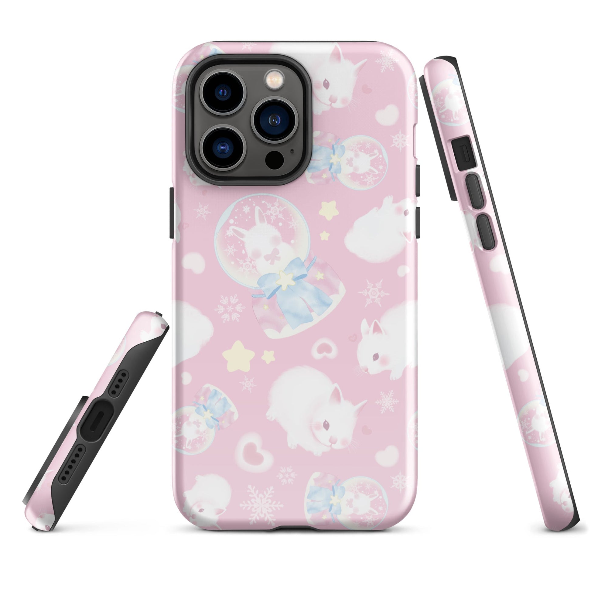 Stylish Snow Bunny iPhone® Tough Case featuring a cute bunny design, perfect for year-round protection and fashion.