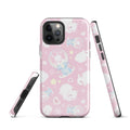Stylish Snow Bunny iPhone® Tough Case with cute bunnies, providing durable protection for your device year-round.