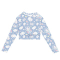 Snow Bunny Long-sleeved Crop Top features a playful design, eco-friendly fabric, and a comfortable fit for any activity.