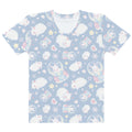 Snow Bunny T-shirt featuring a whimsical design, perfect for lounging, workouts, or cozy nights. Soft and durable fabric.