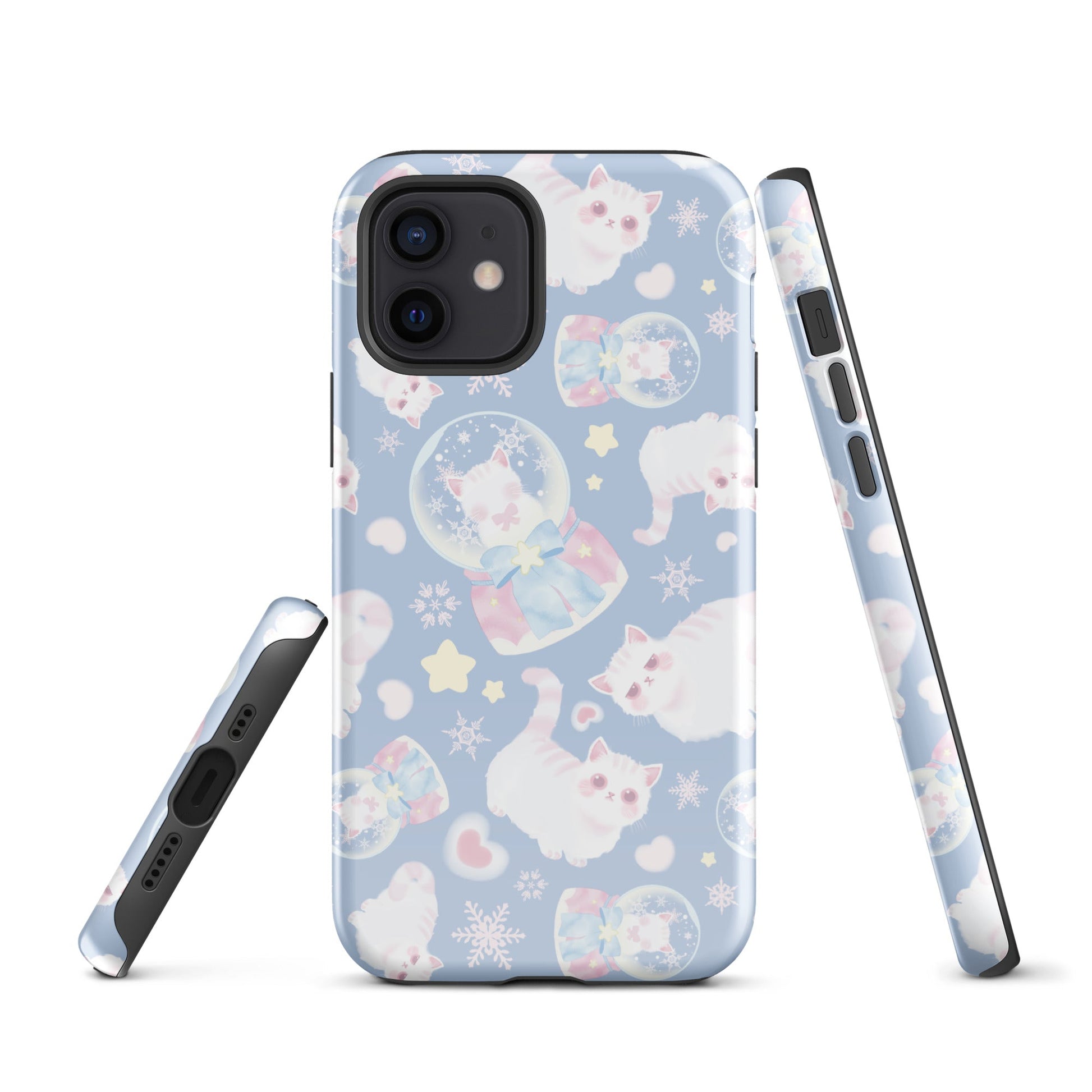 Snow Kitten iPhone® Tough Case features a cute design with dual-layer protection for stylish phone safety.
