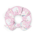 Snow Kitten Scrunchie adds a cute touch to any outfit with playful kittens on a pastel background. Perfect for any style!