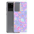 Protect your device in style with the Space Samsung® Clear Case featuring a vibrant space print design.