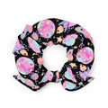 Trendy Space Scrunchie features a vibrant cosmic print, perfect for adding style while keeping your hair secure.