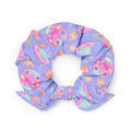 Trendy Space Scrunchie with colorful planet print, perfect for adding style while keeping your hair secure.