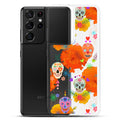Colorful Sugar Skull Samsung® Clear Case design showcasing vibrant patterns, perfect for style and protection.