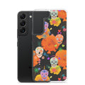 Stylish Sugar Skull Samsung® Clear Case featuring vibrant designs, protecting your phone from daily wear and tear.