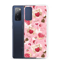 Cute and vibrant Sugar Sweetheart Samsung® Clear Case featuring playful designs, perfect for Valentine's Day gifting.