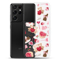 Stylish Sugar Sweetheart Samsung® Clear Case featuring cute designs, perfect for Valentine’s Day phone protection.