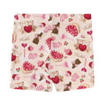 Cute and cozy Sugar Sweetheart Shorts featuring sweet treats and fuzzy bears, perfect for lounging or play.