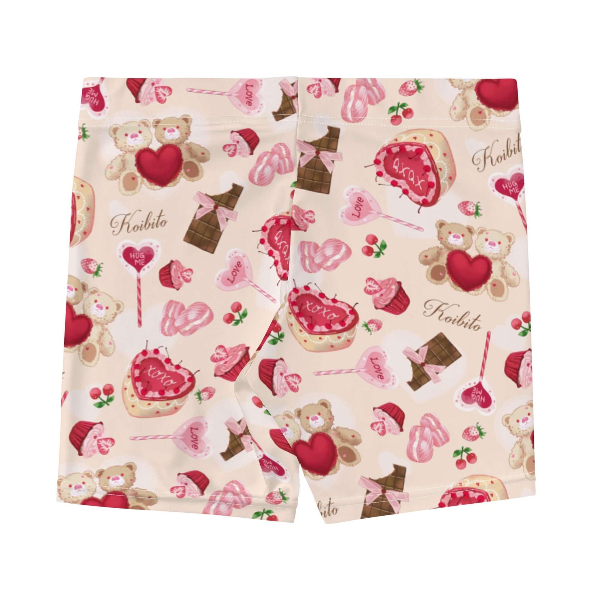 Cute and cozy Sugar Sweetheart Shorts featuring sweet treats and fuzzy bears, perfect for lounging or play.