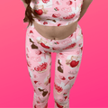 Sugar Sweetheart Leggings offer a cozy fit with a playful design, perfect for Valentine's Day style and comfort.