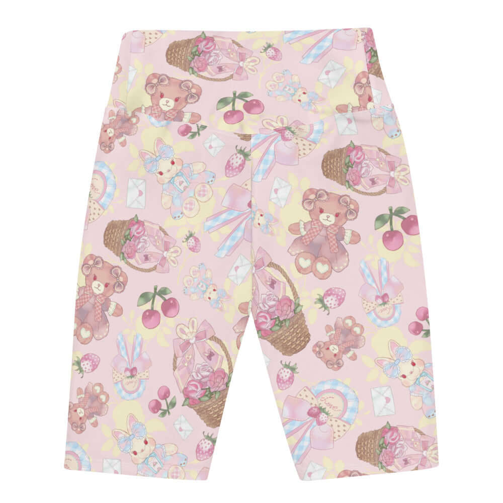 Sweet Teddy Biker Shorts feature a playful teddy bear print, combining comfort and style for your workouts.