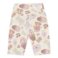 High-waisted Sweet Teddy Biker Shorts feature a cute teddy bear print for stylish comfort during workouts.