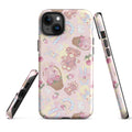 Charming Sweet Teddy iPhone® Tough Case featuring a pastel design, combining style and protection for your device.