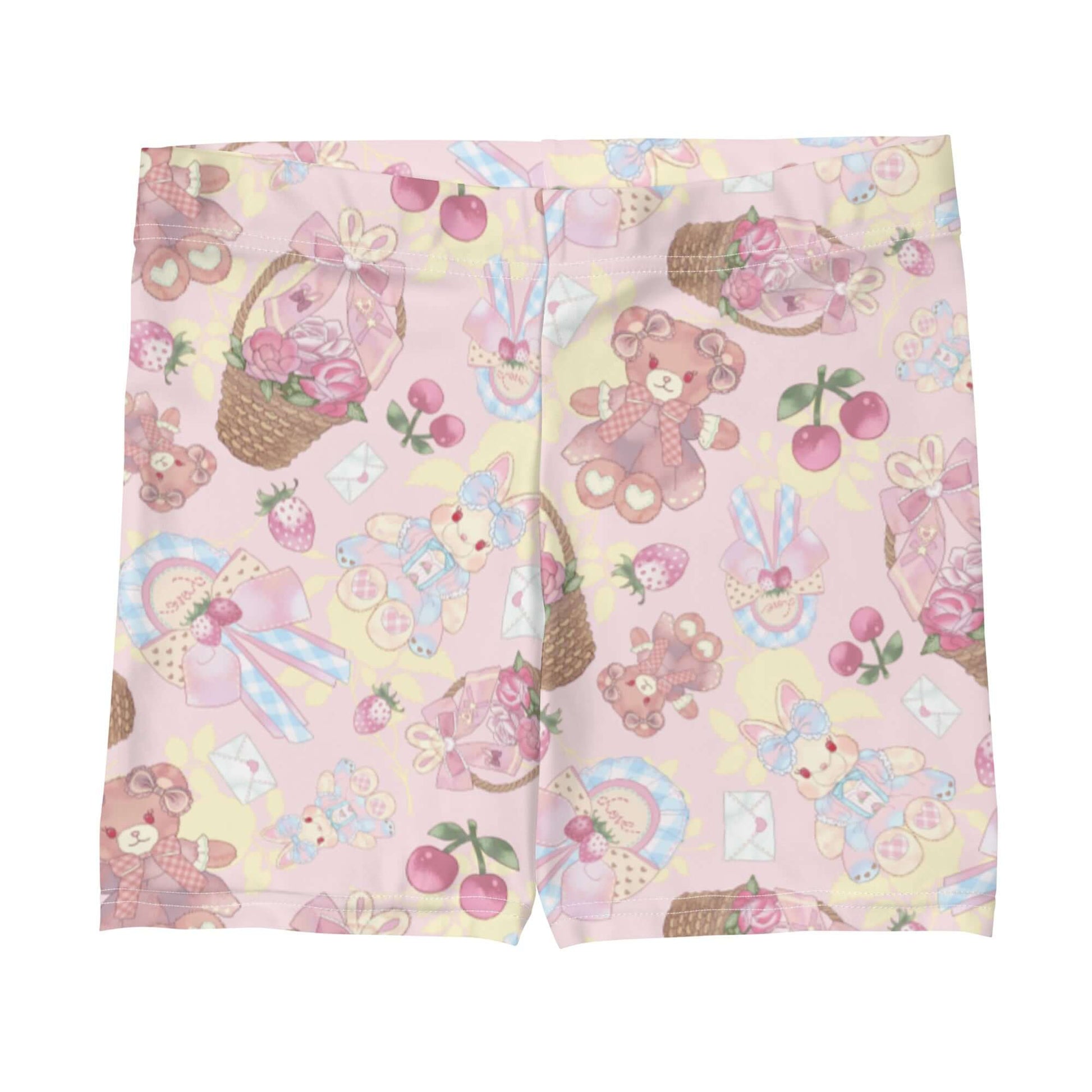 Sweet Teddy Shorts feature a cute teddy bear print, perfect for casual outings or workouts in style and comfort.