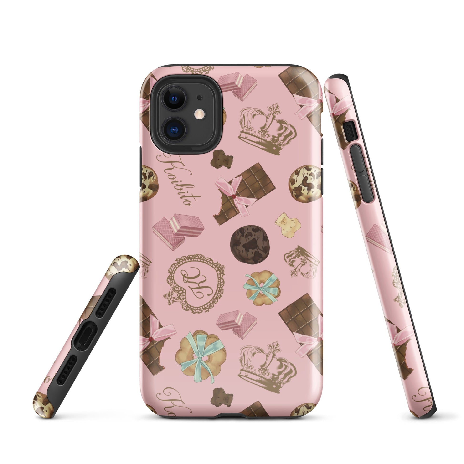 Stylish Royal Cookie iPhone® Tough Case featuring a chic design, offering dual-layer protection for your device.