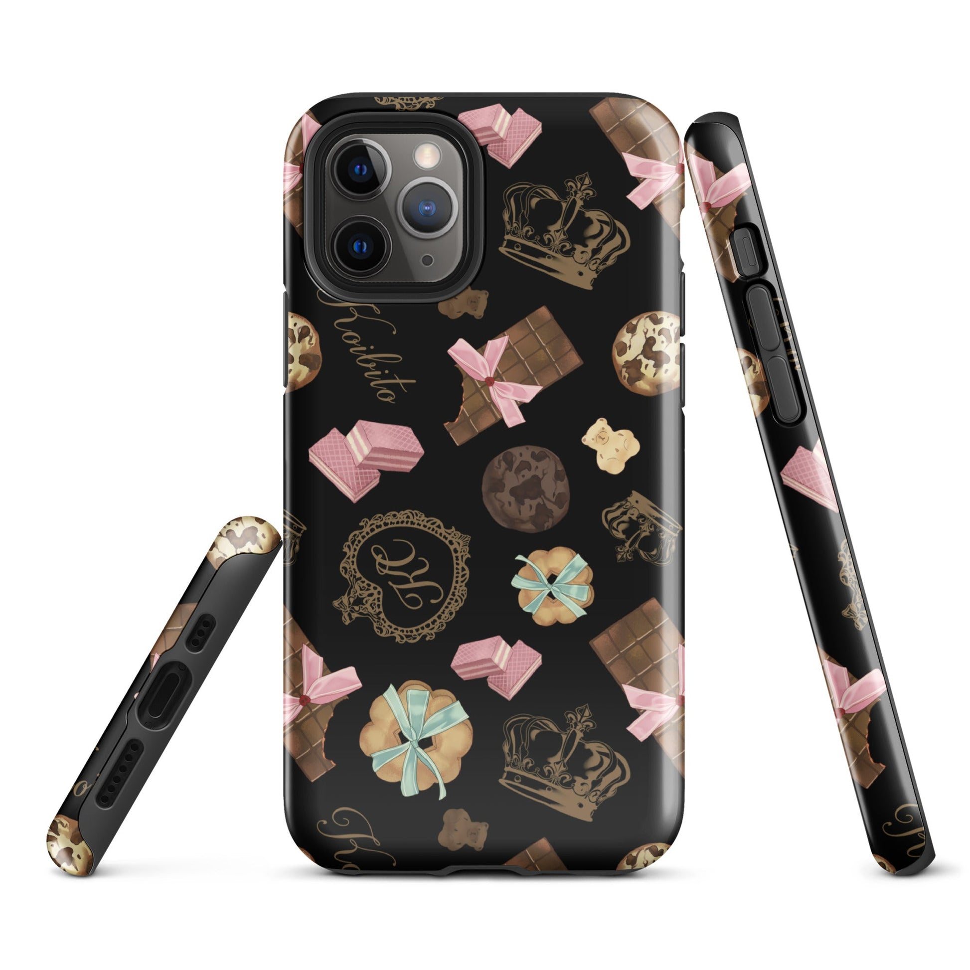 Stylish Royal Cookie iPhone® Tough Case featuring a fun dessert pattern, perfect for protection and fashion.