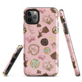 Stylish Royal Cookie iPhone® Tough Case features a pink cookie design, offering durable protection for your device.