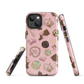 Stylish Royal Cookie iPhone® Tough Case features a pink design with sweet treats for fashionable phone protection.