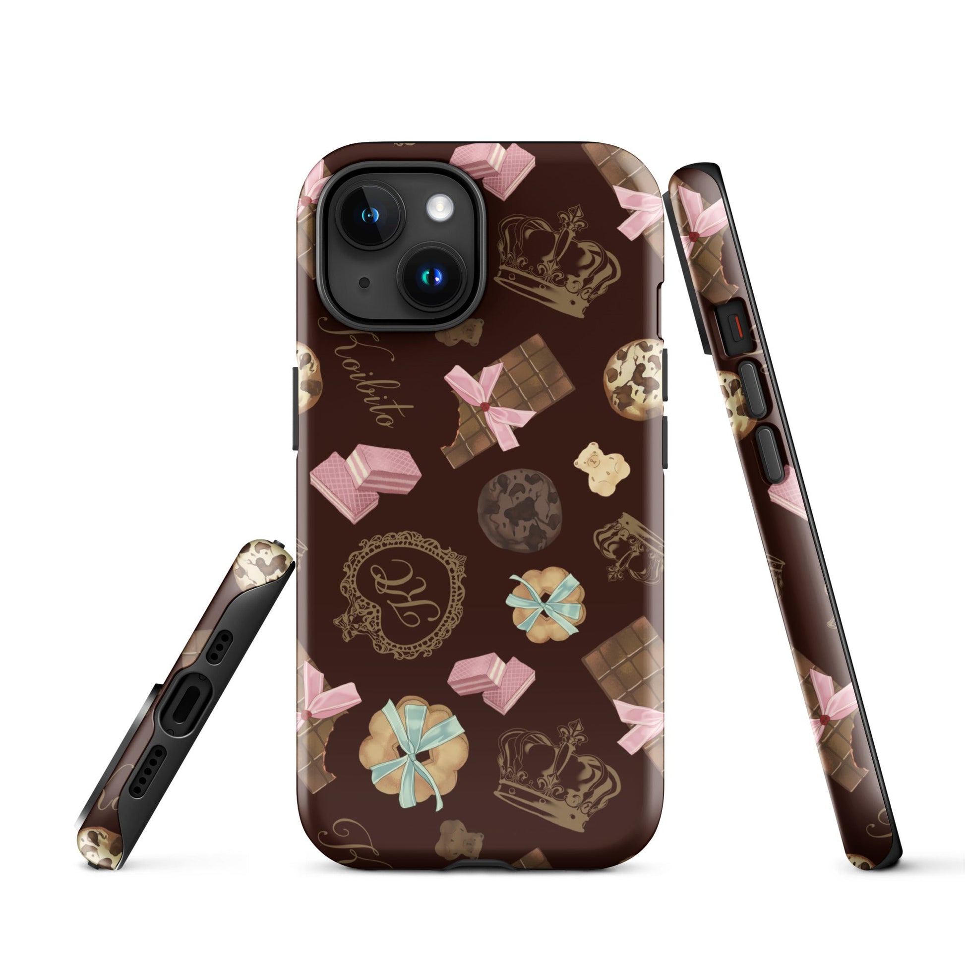 Stylish Royal Cookie iPhone® Tough Case featuring a chocolate-themed design for ultimate protection and fashion.