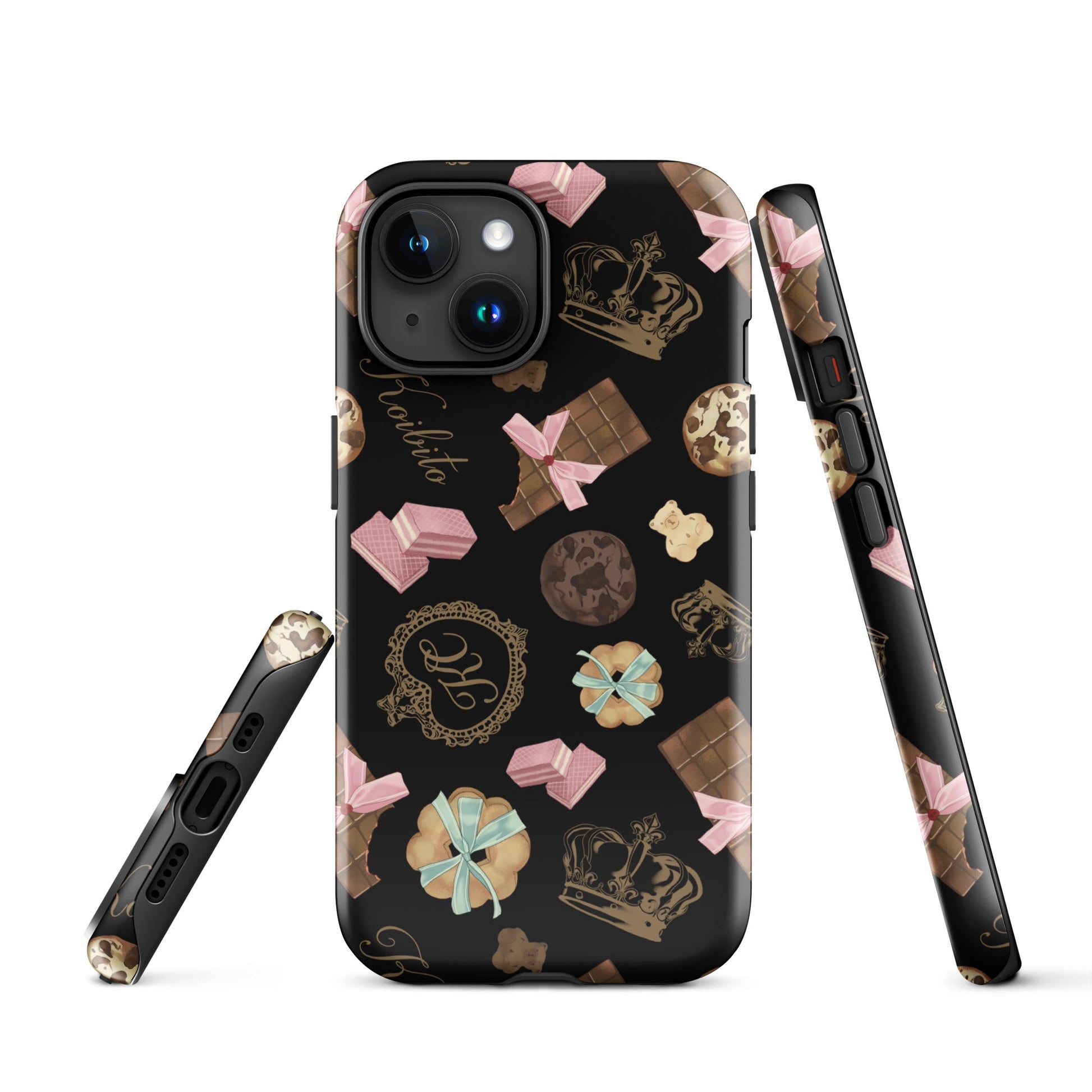 Stylish Royal Cookie iPhone® Tough Case featuring a durable design with a sweet treat pattern to protect your device.