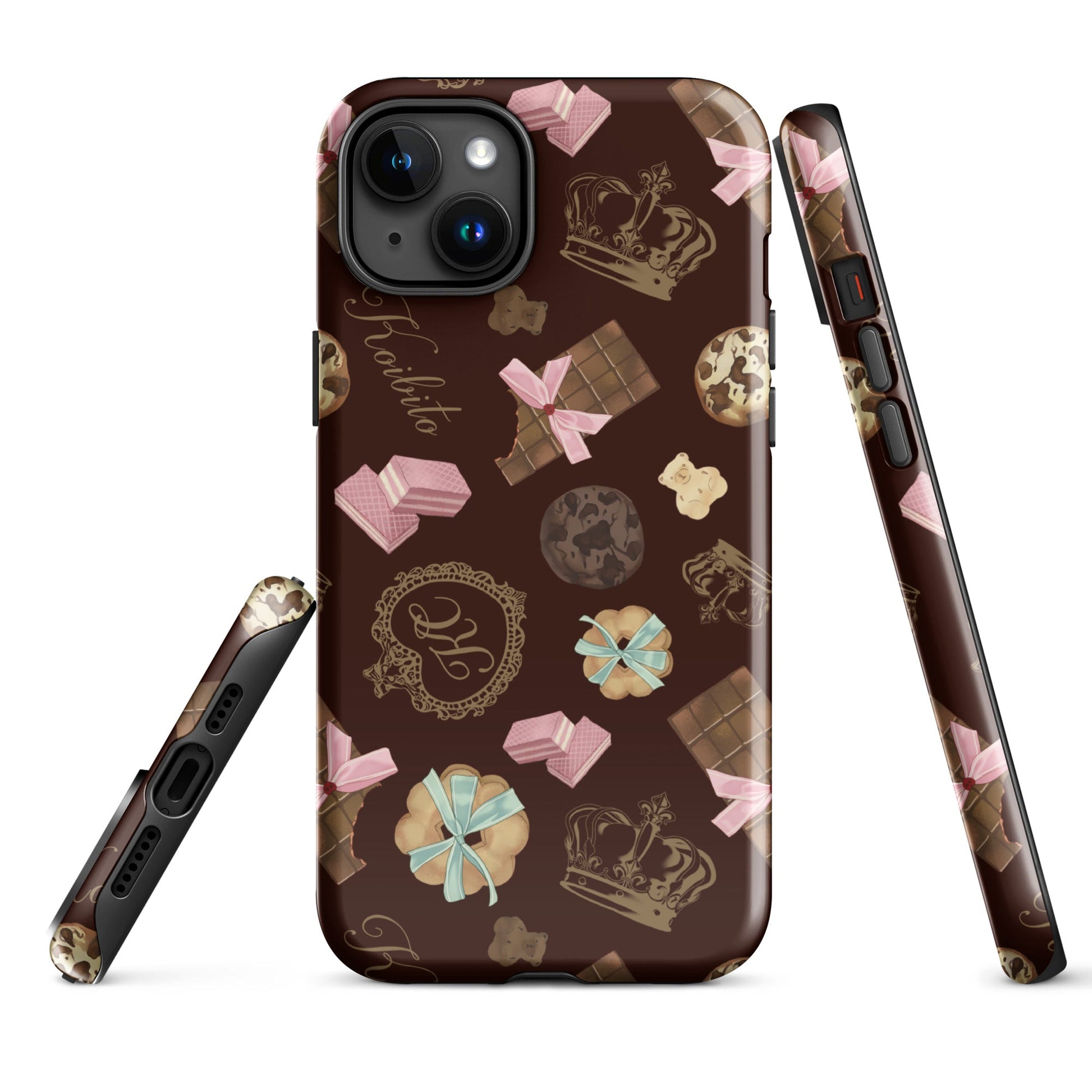 Stylish Royal Cookie iPhone® Tough Case featuring a fun dessert pattern, perfect for protection and fashion.