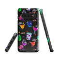 Colorful Monster Party Samsung® Tough Case featuring vibrant cocktails and skulls, ensuring stylish protection for your phone.