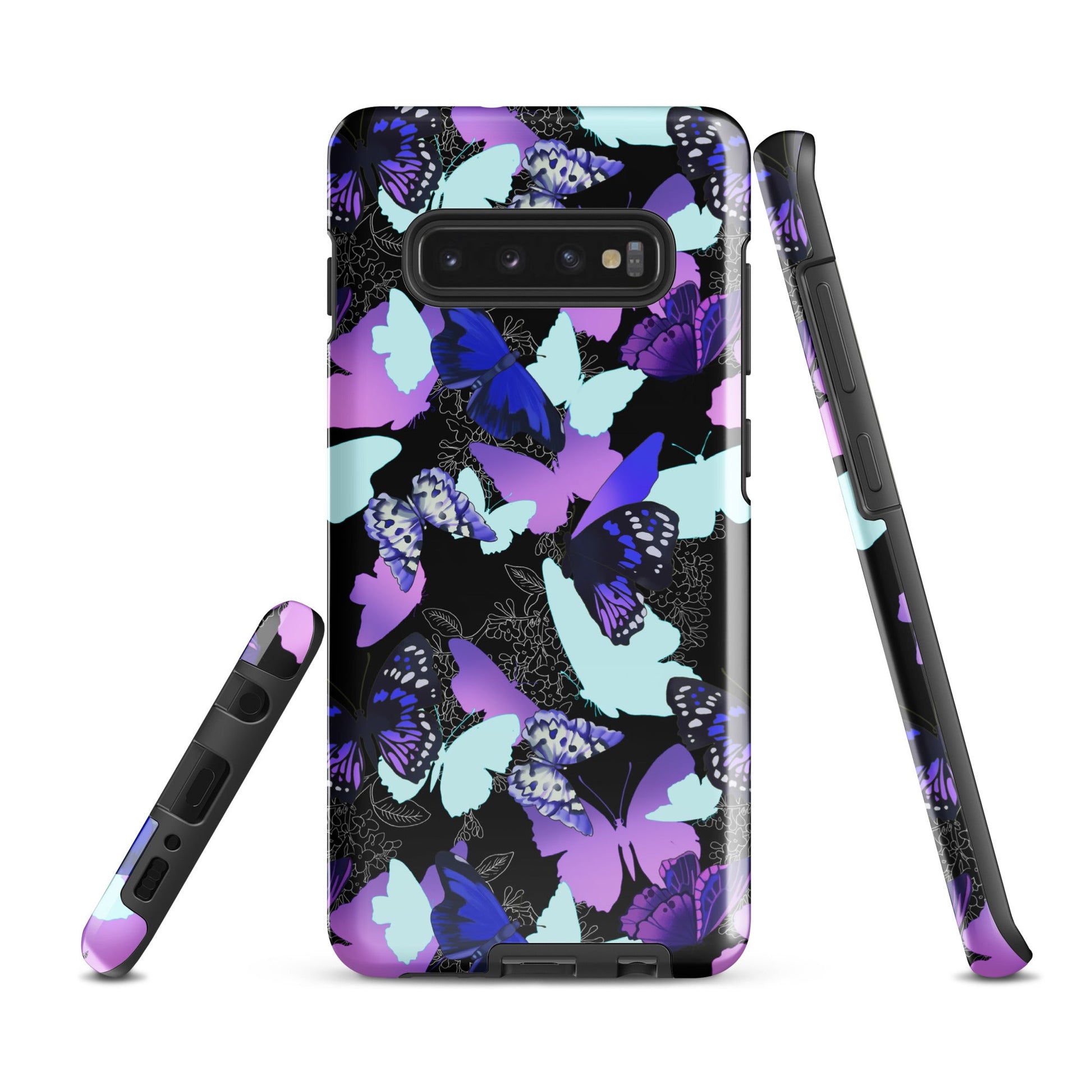 Stylish Butterfly Samsung® Tough Case, featuring a vibrant butterfly design for added durability and protection.