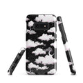 Showcasing the Cloudy Sky Samsung® Tough Case with a stunning cloud design, perfect for protection and style.