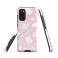 Snow Bunny Samsung® Tough Case features a cute design with bunnies, providing impact resistance and dual-layer protection.
