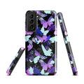 Stylish Butterfly Samsung® Tough Case with vibrant butterfly design, offering durability and protection for your phone.