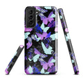 Butterfly Samsung® Tough Case features a vibrant butterfly design, offering durable protection for your phone.