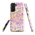 Stylish and durable, the Glitter Gains Samsung® Tough Case protects your phone with impact-resistant materials.