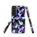 Stylish Butterfly Samsung® Tough Case showcases vibrant butterfly design, offering durability and protection for your phone.