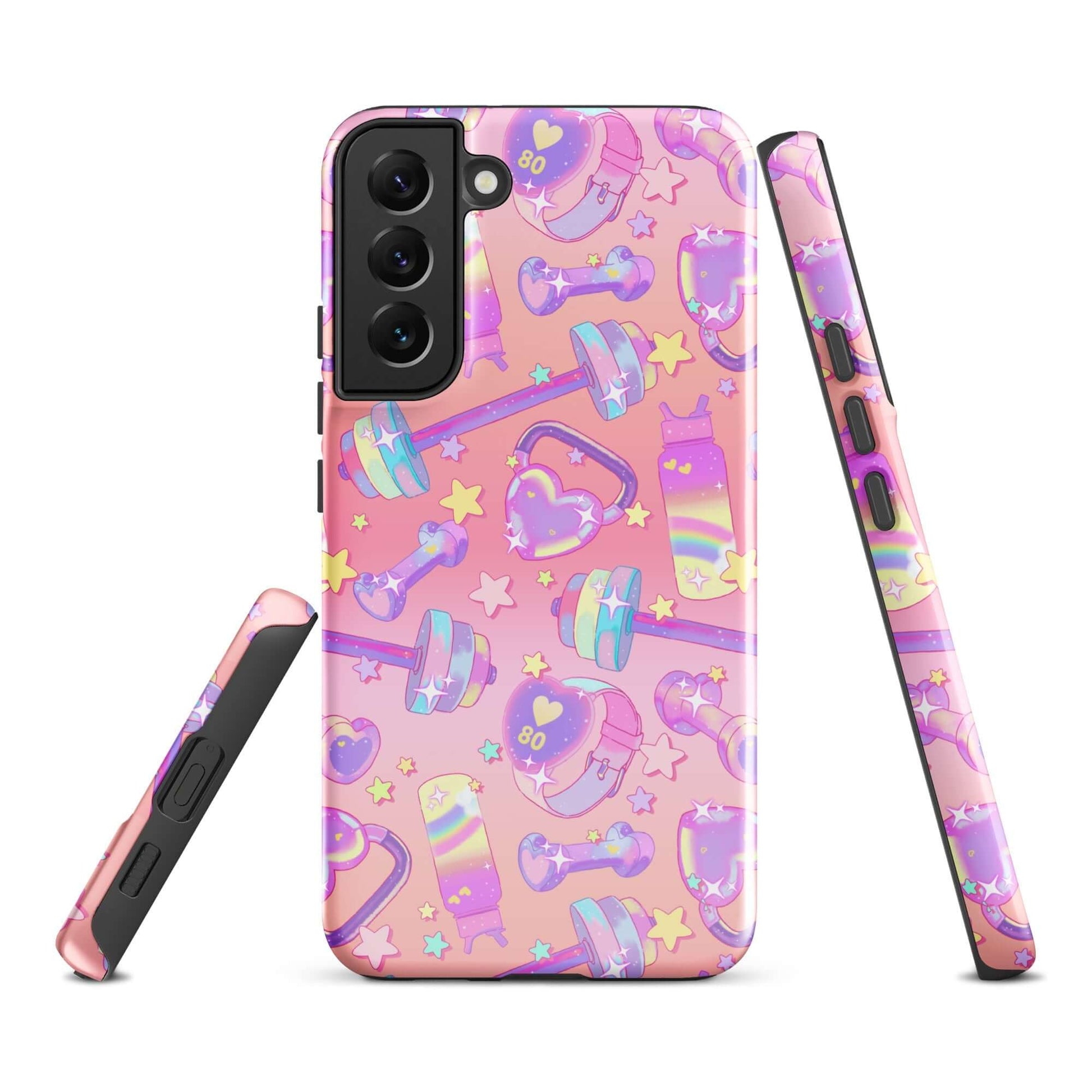 Protect your phone stylishly with the Glitter Gains Samsung® Tough Case, featuring a vibrant design and dual-layer durability.
