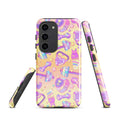 Colorful Glitter Gains Samsung® Tough Case showcasing vibrant designs, offering durable protection for your phone.