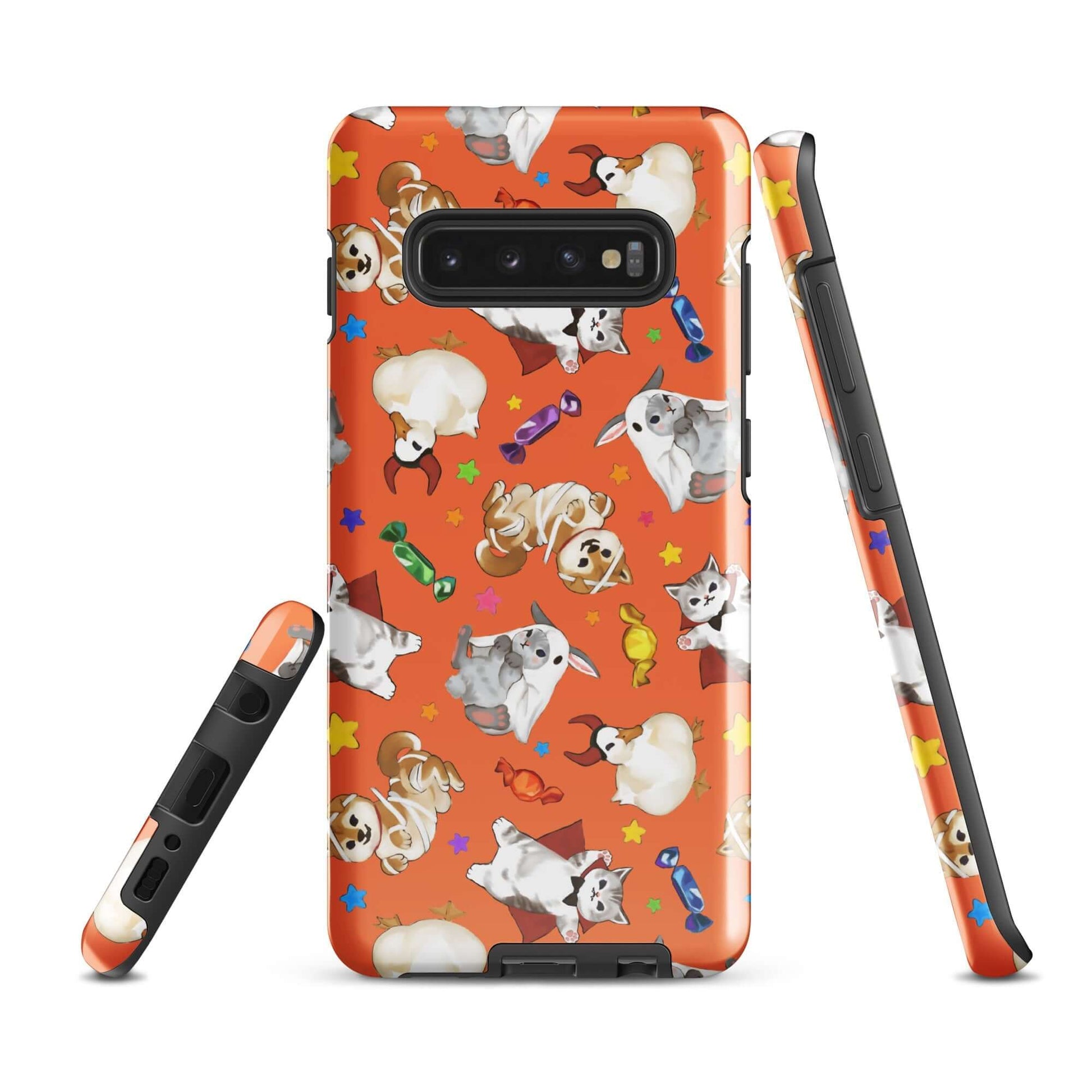 Trick or Treaters Samsung® Tough Case featuring playful pet designs for stylish phone protection and durability.