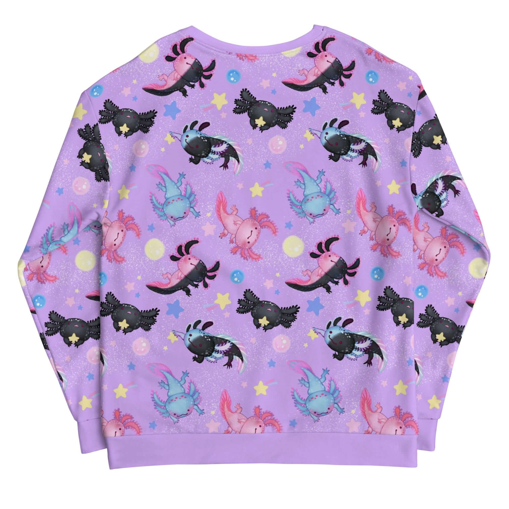 Vibrant Axolotl Sweatshirt featuring playful designs, perfect for adding pizzazz to any outfit.