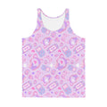 Vibrant Men's Gamer Girl Tank Top featuring fun gaming graphics, perfect for a stylish and relaxed look.
